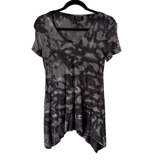 Tryst Y2k Whimsigoth Tunic Shirt Small Tie Dye Asymmetrical Hem Short Sleeve - Picture 1 of 8